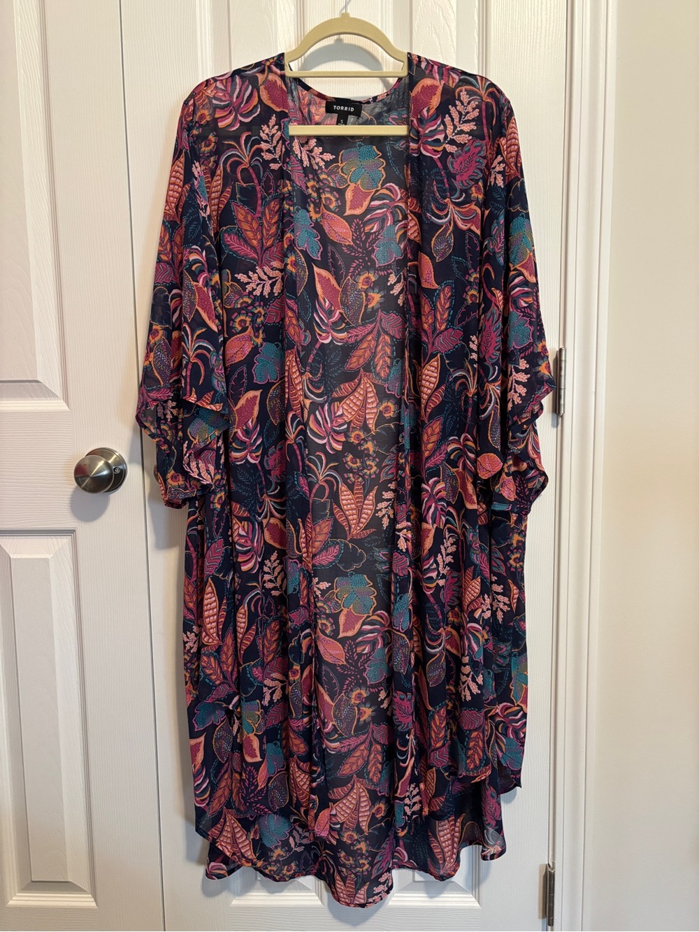 torrid Navy Floral Open-Front Kimono